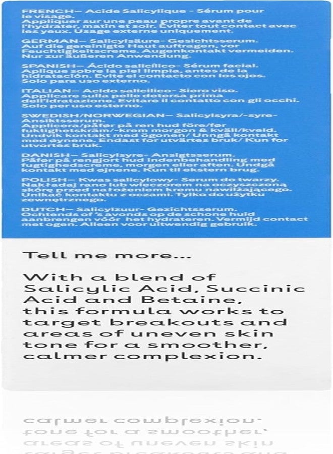 Q+A Salicylic Acid Serum (30ml), Exfoliating, Pore-Minimising and Oil-Controlling Face Serum for Blemish-Prone Skin, Skincare With Salicylic Acid, Succinic Acid and Betaine - Image 4